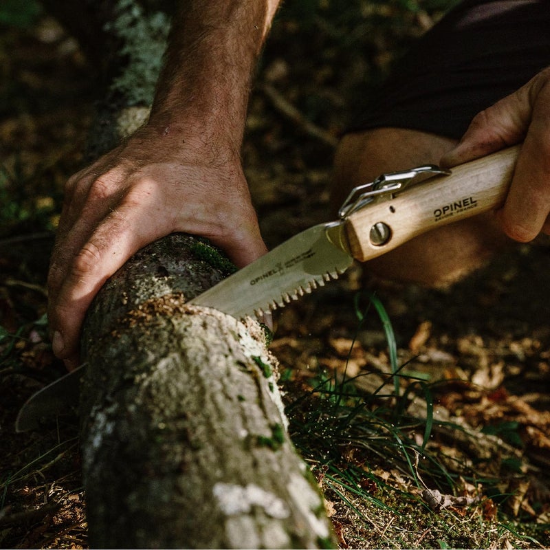 Opinel Folding Saw - Gardening and Camping Folding Carbon Steel Saw with Beechwood Handle - Image 5